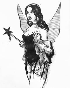 Original illustration fairy in corset